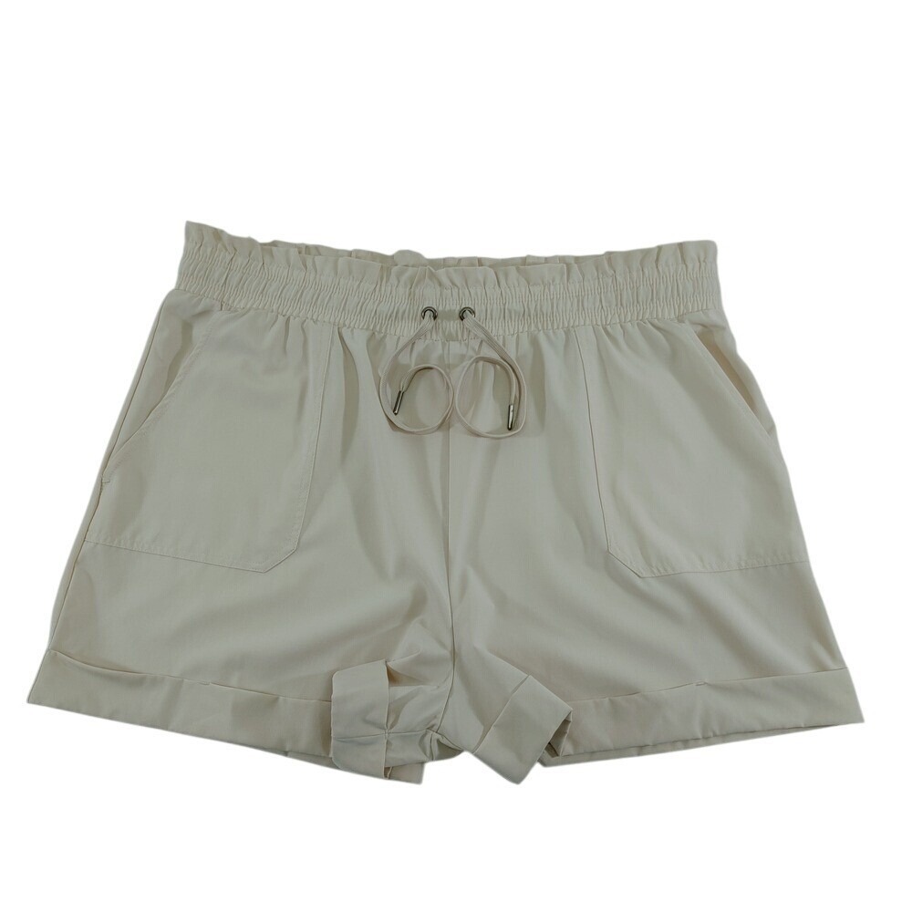 Danskin Athletic Shorts Lounge Drawstring Pockets Cuffed Hem Size L